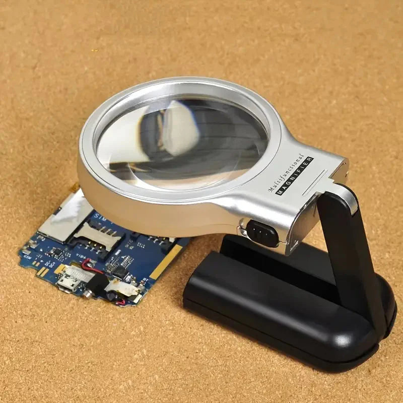 Desktop Handheld Magnifier Two-way Magnifying Mirror Foldable Desktop Magnifier - Tophatter Daily Deals